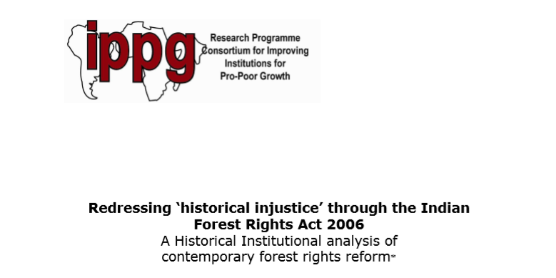 Redressing Historical Injustice Through The Indian Forest Rights Act 2006 SLIC
